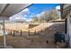 Large backyard with covered patio and AC unit at 3554 W Royal Palm Rd, Phoenix, AZ 85051