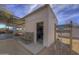 Outdoor storage shed with bench and open door, offering ample storage space at 35849 N 3Rd St, Phoenix, AZ 85086