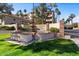 Community entrance with fountain and landscaping at 4200 N Miller Rd # 526, Scottsdale, AZ 85251