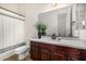 Simple bathroom with a single vanity and shower/tub combo at 4368 E Estrella Ct, Gilbert, AZ 85296