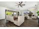 Bright dining room with a large table and access to the backyard at 4368 E Estrella Ct, Gilbert, AZ 85296