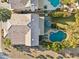 Aerial view showing house, pool, and backyard at 4376 E Anderson Dr, Phoenix, AZ 85032