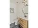 Bathroom with modern vanity and patterned floor at 4501 E Paradise Ln, Phoenix, AZ 85032