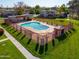 Community swimming pool with a fenced perimeter at 600 S Dobson Rd # 166, Mesa, AZ 85202