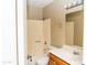 Simple bathroom with shower/tub combo and vanity at 7456 W Greer Ave, Peoria, AZ 85345