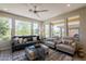 Living room with large windows and comfortable seating at 813 E Verde Blvd, Queen Creek, AZ 85140