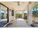 Covered patio area perfect for outdoor seating with access to the landscaped backyard at 10206 N 105Th Way, Scottsdale, AZ 85258