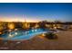 Inviting pool and spa with landscaping and mountain views at 11501 E Mark Ln, Scottsdale, AZ 85262