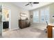 Bedroom with a desk and built-in murphy bed at 11971 E Chevelon Trl, Gold Canyon, AZ 85118