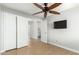 Bedroom with ceiling fan and wood flooring at 1209 N Newport St, Chandler, AZ 85225