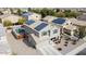 Aerial view of house with solar panels and private pool at 12378 W Roma Ave, Avondale, AZ 85392