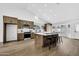 Modern kitchen with an island, wood cabinets, and hardwood floors at 1914 E Golden Ct, Chandler, AZ 85225