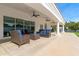 Covered patio with seating area overlooking the pool at 4575 E Encinas Ave, Gilbert, AZ 85234