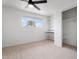 Bedroom features carpet, ceiling fan, closet and window at 8531 E Laredo Ln, Scottsdale, AZ 85250