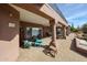 Large covered patio with plenty of space for seating and outdoor entertaining at 9015 E Hackamore Dr, Scottsdale, AZ 85255