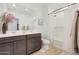 Clean bathroom, featuring a large vanity and bathtub at 12530 W Levi Dr, Avondale, AZ 85323