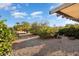Backyard with gravel and desert landscaping at 13907 W Gable Hill Dr, Sun City West, AZ 85375