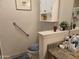 Bathroom with walk in shower, toilet, and granite countertop at 14950 W Mountain View Blvd # 5112, Surprise, AZ 85374