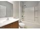 Clean bathroom with a tub and shower combination at 19539 N 260Th Ln, Buckeye, AZ 85396