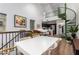Open dining area with a spiral staircase and loft view at 428 N Mahogany Ct, Gilbert, AZ 85233