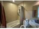 Bathroom with bathtub, toilet and vanity at 4830 S 22Nd Pl, Phoenix, AZ 85040