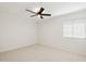 Bright bedroom with ceiling fan and window blinds at 6025 E Palomino Ln, Scottsdale, AZ 85266