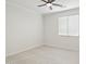 Bright bedroom with ceiling fan and window blinds at 6025 E Palomino Ln, Scottsdale, AZ 85266
