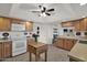 Kitchen with wood cabinets and a butcher block island at 7332 E Highland Rd, Cave Creek, AZ 85331