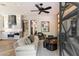 Light-filled living room features a comfortable sofa and stylish coffee table at 8124 E Paraiso Dr, Scottsdale, AZ 85255