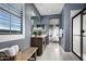 Modern bathroom with walk-in shower and dual sinks at 10206 S Bickwell Trl, Apache Junction, AZ 85120