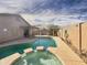 Stunning pool and spa with ample patio space at 11422 W Pinehollow Dr, Surprise, AZ 85378