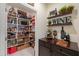 Well-organized pantry with ample shelving for storage at 1238 W Silver Creek Ln, San Tan Valley, AZ 85140