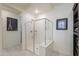 Spacious walk-in shower with glass enclosure at 1238 W Silver Creek Ln, San Tan Valley, AZ 85140