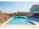 Modern rectangular pool with a spa and patio at 13238 E Ranch Gate Rd, Scottsdale, AZ 85255