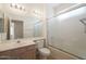 Clean bathroom with tub, shower, and updated vanity at 14422 W Via Tercero --, Sun City West, AZ 85375