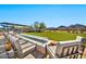 Relaxing outdoor fire pit area with mountain views at 18961 N 264Th Ave, Buckeye, AZ 85396