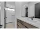 Modern bathroom with vanity and shower at 34045 N Borgata Trl, Queen Creek, AZ 85144