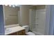 Clean bathroom with shower/tub combo and vanity at 3405 W Danbury Dr # D121, Phoenix, AZ 85053