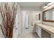 Bathroom with a large vanity and separate tub at 40136 N Costa Del Sol Dr, San Tan Valley, AZ 85140