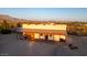 Rustic barn with covered patio and mountain views at 6469 S Alameda Rd, Gold Canyon, AZ 85118