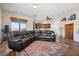 Relaxing game room with leather sectional sofa and wet bar at 6469 S Alameda Rd, Gold Canyon, AZ 85118