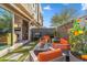 Outdoor patio with fire pit and seating area at 7363 E Casitas Del Rio Dr, Scottsdale, AZ 85255