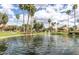 Community pond with fountain and palm trees at 9708 E Via Linda -- # 2313, Scottsdale, AZ 85258