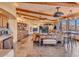 Game room with a fireplace, built-in shelving, and stunning views at 10473 E Greythorn Dr, Scottsdale, AZ 85262