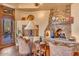 Cozy living room with stone fireplace and comfortable seating at 10473 E Greythorn Dr, Scottsdale, AZ 85262