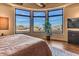 Main bedroom with large windows offering panoramic views at 10473 E Greythorn Dr, Scottsdale, AZ 85262