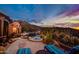 Inviting pool and spa area with stunning sunset views at 10473 E Greythorn Dr, Scottsdale, AZ 85262