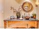 Powder room with granite countertop and a unique vessel sink at 10473 E Greythorn Dr, Scottsdale, AZ 85262