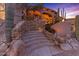 Stone steps leading to the entrance of a beautiful home at 10473 E Greythorn Dr, Scottsdale, AZ 85262