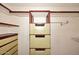 Large closet with shelving and drawers at 10828 N Biltmore Dr # 115, Phoenix, AZ 85029